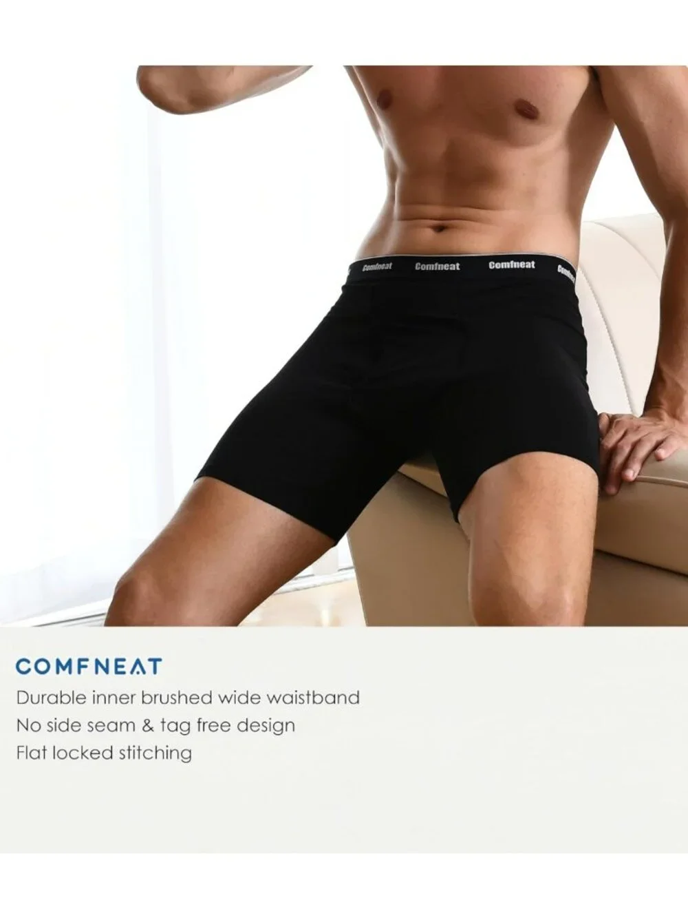 Soft Cotton Boxer Briefs 6-Pack | Breathable, Tag-Free, Open Fly Underwear for